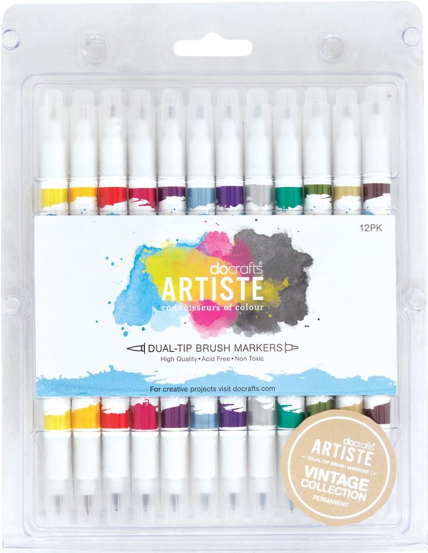 docrafts Artiste Dual Tip Brush Markers 