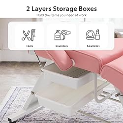 Jaxilyn Tattoo Chair Facial Bed with Two Trays