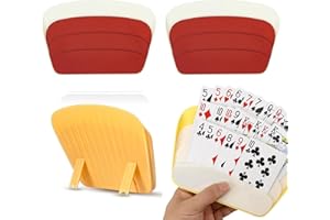 4 Pcs Card Holders for Playing Plastic Hands Free Card Holder Stands Decks 3 Layers Foldable for Family Game Nights Canasta P