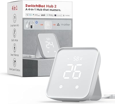 SwitchBot Matter Hub 2 WiFi Thermometer Hygrometer IR Remote Light Sensor Alexa
