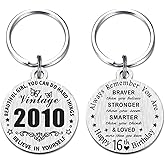 Resdink Sweet 16th Birthday Gifts for Girls - 2010 Keychain for 16 Years Old Women Birthday Present for Daughter Granddaughter, Happy 16th Bady Key Chain Decorations