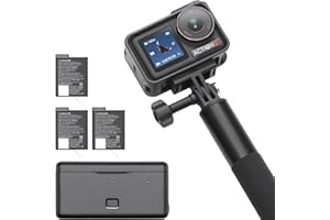 DJI Osmo Action 5 Pro Adventure Combo, Action Camera 4K with 1/1.3" Sensor, 12h Extended Battery Life with 3 Batteries, Stabi