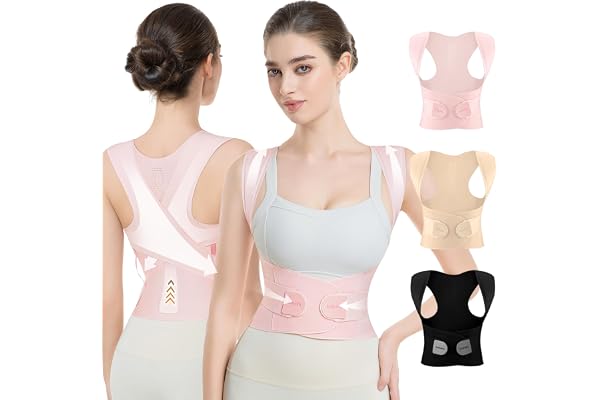 babaka Posture Corrector for Women, Invisible Lightweight Adjustable Back Brace for Upper and Lower Back Pain Relief, Hunchba