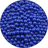 YUEXIGO 300pcs Acrylic Round Beads for Crafts 8mm Resin Candy Color Spacer Beads with Hole for Jewelry Making Sewing Crafts Decoration Necklaces Bracelets Earrings Supplies(Light Sapphire Blue)