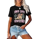 YHHR Womens Cow Skull Shirt Cowgirl Country Concert Tshirt Vintage Western Rodeo Graphic Tee Short Sleeve Casual Summer Top