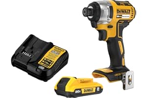 DEWALT 20V MAX Impact Driver, 1/4 Inch, Battery and Charger Included (DCF787D1)