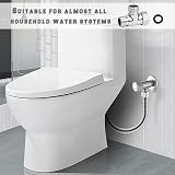 Bansusu 3 Way T Shape Brass Diverter Valve G1/2 for Bidet Shower Splitter Silver view 4