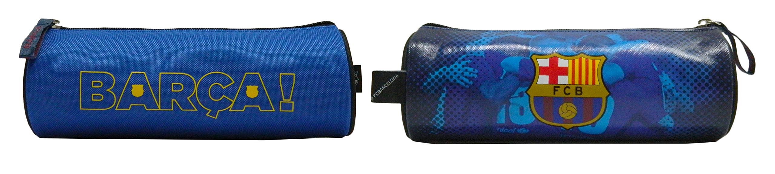 FC Barcelona Round Pencil Case Blue