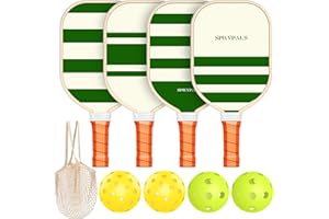 SPRYPALS Pickleball Paddles,USAPA Approved Pickleball Paddles Set Premium Pickleball Paddle, 4 Pickleball Balls & 1 Carry Bag Gifts for Women Men Beginners & Pros Players