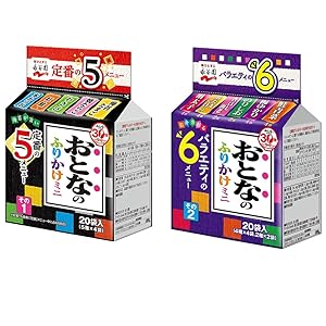 Otona-no Furikake（rice seasonig for adult） Mini 20Pieces 1.0oz 2Types Japanese Rice Seasoning Nagatanien Ninjapo