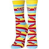 Crazy Socks, Swedish Fish Candy, Womens Crew Sock, Funny Print