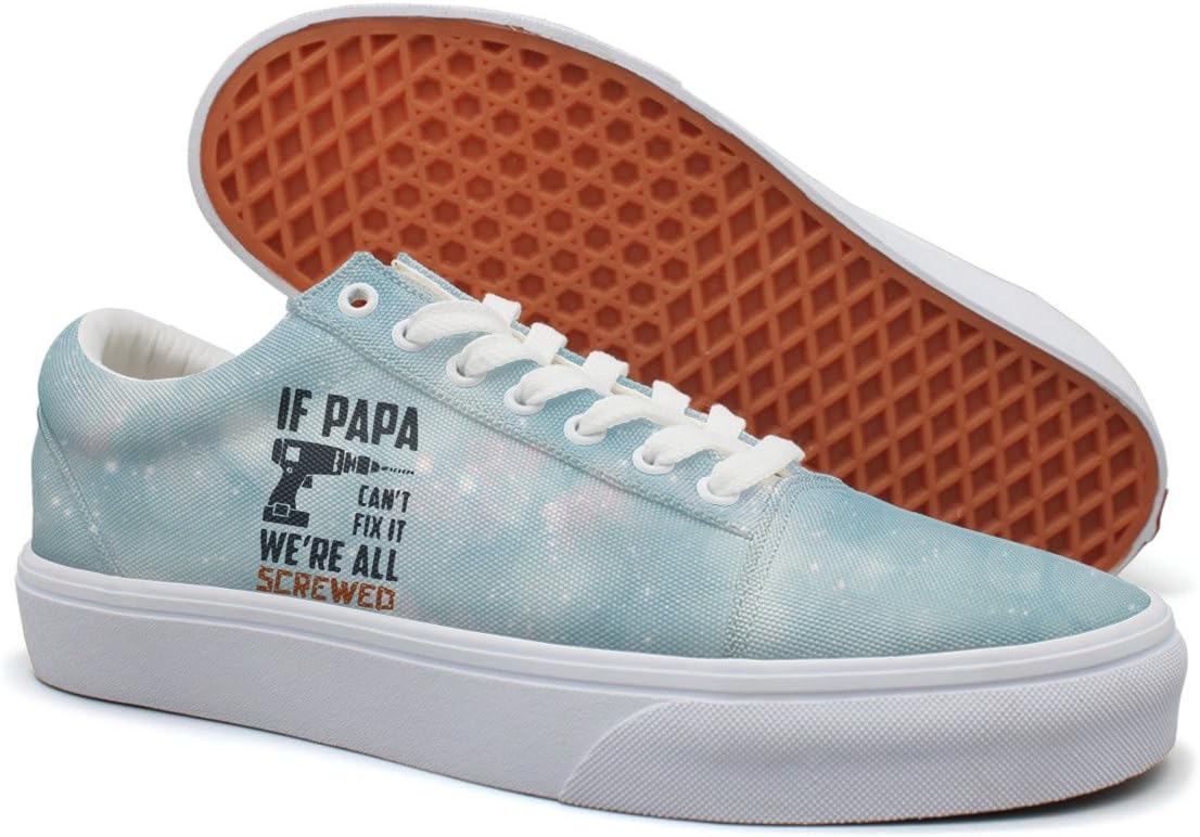 LJDGOJ If PAPA Canâ€t Fix It Weâ€re All Screwed Women Canvas Running Sneakers Breathable Sneakers