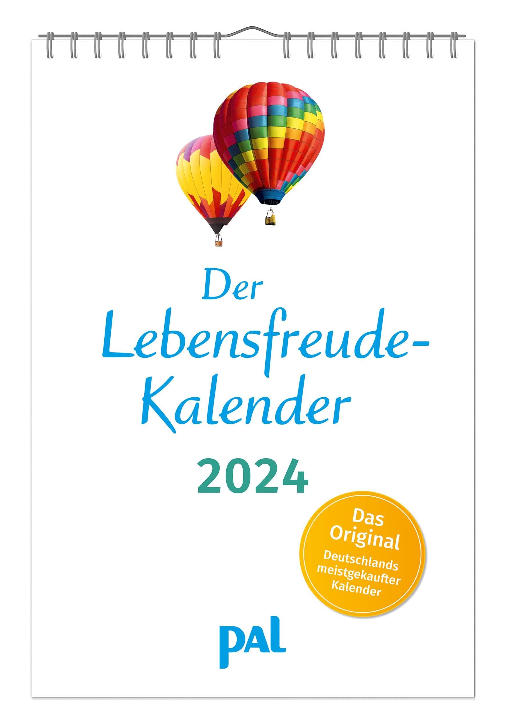 Der Lebensfreude-Kalender 2024: Der Original-Wandkalender, der meistgekaufte Kalender Deutschlands, 40 Blatt mit Spiralbindung. Mit motivierenden Sprüchen, Landschaftsbildern und Fotos.