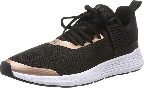 puma black and rose gold trainers