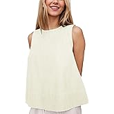 Xiaoxuemeng Womens Denim Top Y2K Sleeveless Jean Tank Tops for Women Crewneck Loose Fit Denim Tank Tops