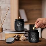 TRINIDa Sleep Scented Candle Gift Set – Matte Black Jar, 100% Soy Wax view 2