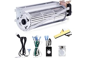 Hiorucet BLOT BLOTMC Replacement Fireplace Blower Fan KIT for Monessen, Hearth Systems, Martin, Majestic, Hunter. Ball Bearing, Quiet, High Air Flow.
