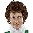 ALLAURA Bad Elf Afro Wig - Napoleon Brown, 70s Disco Style - Compatible with Napoleon & Buddy Elf Costume