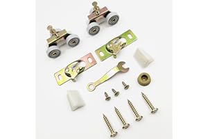 ACEPLANET Pocket Door Commercial Grade Hanger Fits Johnson Part #1125 & Upgrades #1500 Hardware Kit, 1" Nylon Ball Bearing, 1-1/4" C.T.C, Min. 1" Thick Doors, 200lbs Capacity