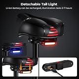 YOUNGDO Ultra Comfortable Bike Saddle Ergonomic Hollow Design Black Red view 3