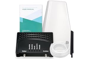 YLXONE Cell Phone Booster for Home & Office,Up to 2,000 sq ft,Cell Phone Signal Booster with Band 66/25/2/4/5/12/13/17,Boost 5G 4G Data for All U.S. Carriers FCC Approved Cell Booster