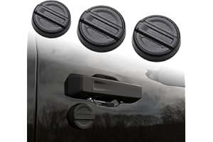 Brvtek for Jeep Keyhole Covers, for 2018-2024 Jeep Wrangler JL & Gladiator JT, Door Lock Cover for Wrangler, Keyhole Cover 3Pcs,5 Years Warranty, Black