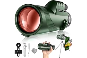 Pankoo 40X60 Monocular Telescope with Smartphone Holder & Tripod, 2022 Power Prism Compact Monoculars for Adults Kids, HD Monocular Scope for Bird Watching Hiking Concert Travelling (PA4060-6)