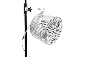 Schaefer VK12TF-SPM-W Versa-Kool 12" Air Circulation Fan — 1/10 HP 1510CFM Pole Mount Tent Fan are ideal for tent cooling, Air circulation and detracting bugs.