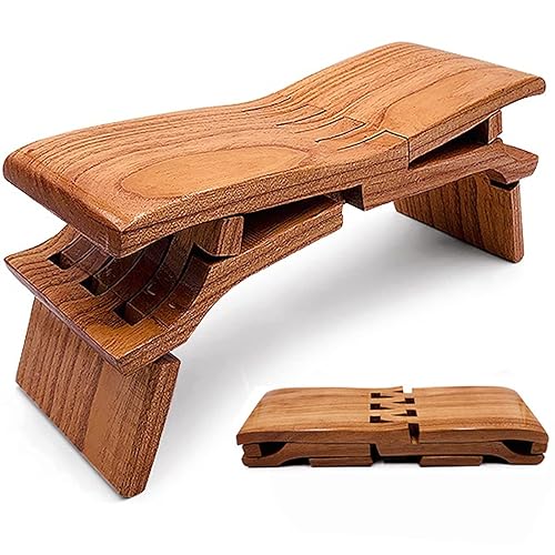 Folding Meditation Bench, Retro Folding Step Stool Chair Outdoor