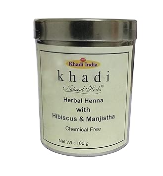 Khadi Natural herbs Henna powder with Hibiscus & Manjistha (Chemical Free) 100gm