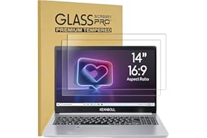 KEANBOLL 2-Pack 14 inch Laptop Tempered Glass Screen Protector for Lenovo Hp Dell Acer Asus Samsung etc 14 inch Laptop-(16:9 Aspect Ratio,309x174mm),Bubble Free & Ultra Clear & Automatic Adsorption