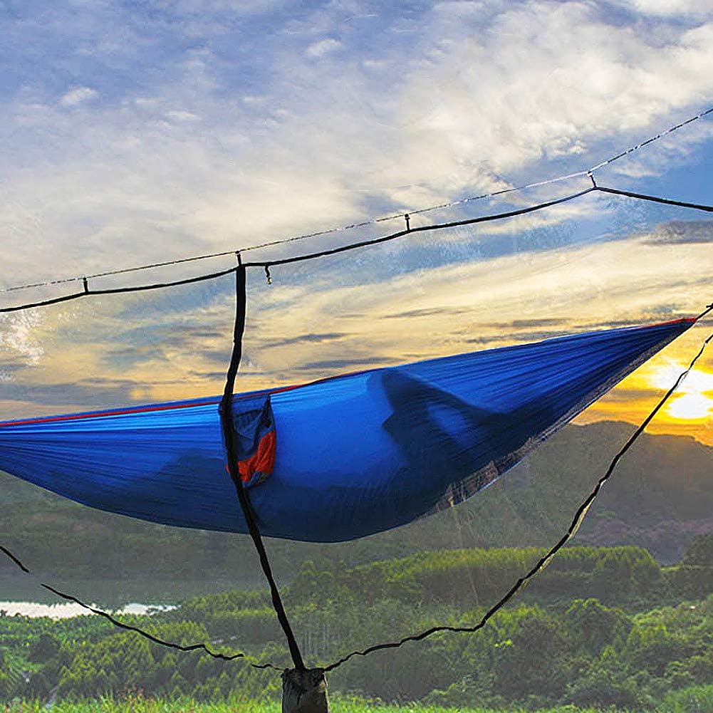 Hammock Net Camping Net Fits for All Camping Hammocks, Polyester Netting for 360 Degree Protection and Double Sided Zipper for Easy Access: Sports & Outdoors