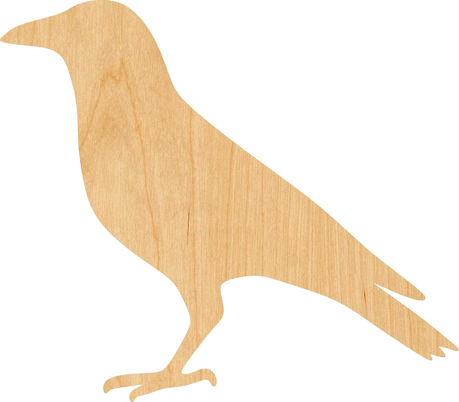 Mixed Media - Crow Laser Cut Out Wood Shape Craft Supply - 4 Inch
