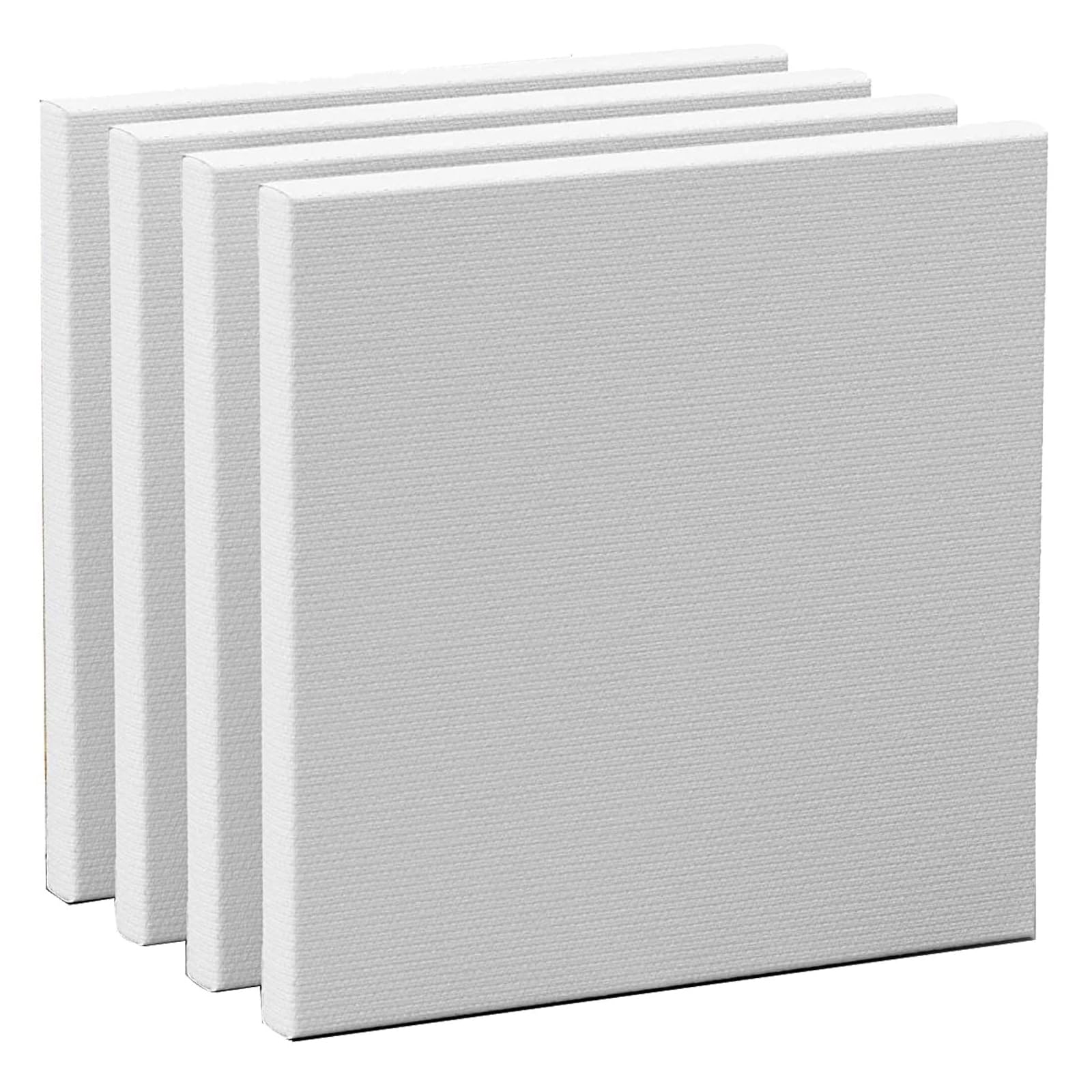 Elvielsl 4 Pack Artist Blank Canvas, 30X30cm (12” x 12”) Painting Canvas Frame Stretcher Painting Board for Acrylic Oil Water Painting Ideal for Professional Artist, Hobby Painter & Beginner