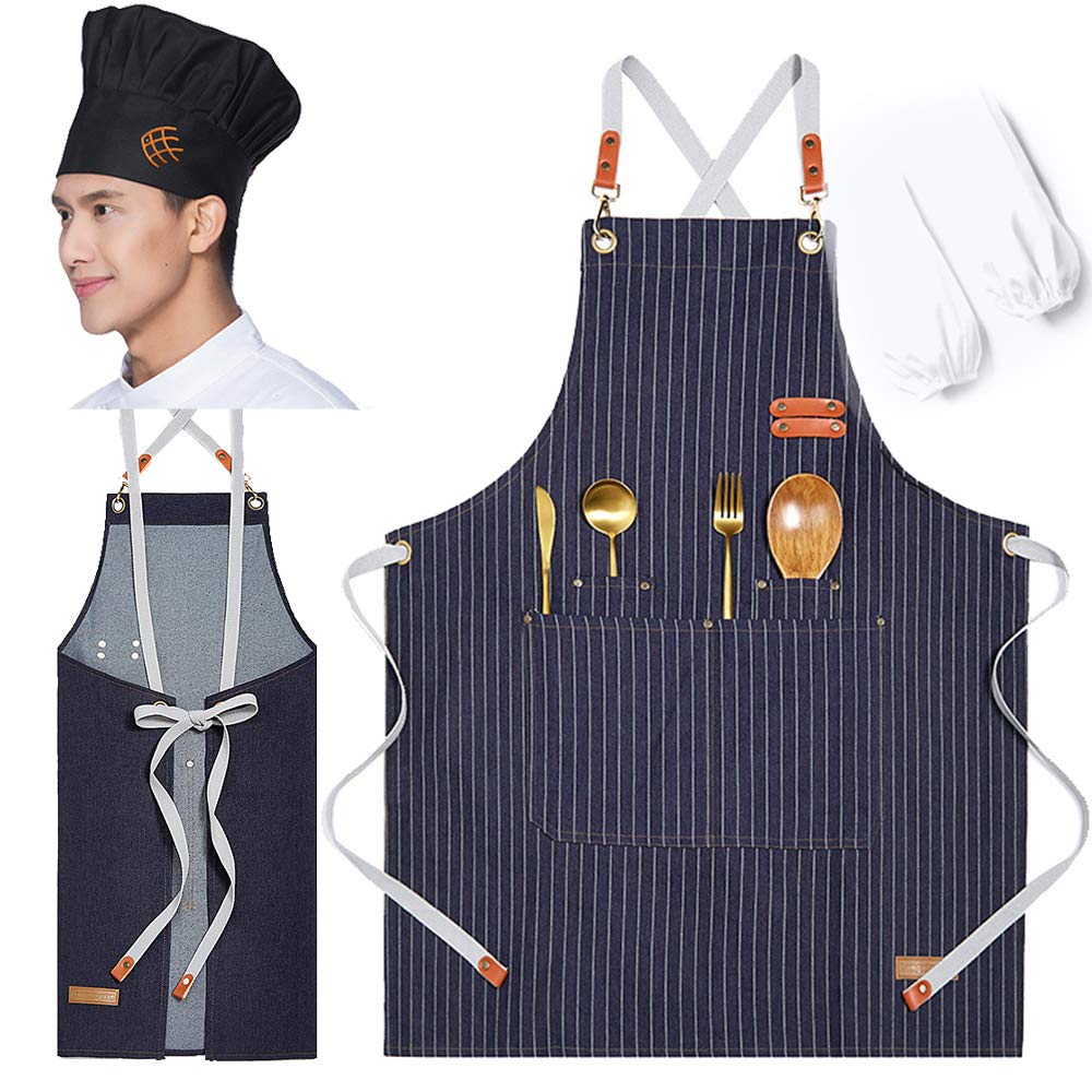 apron and cap