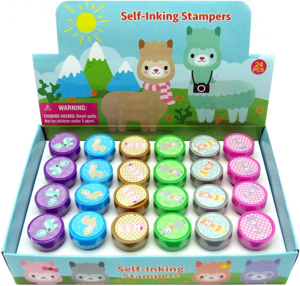 TINYMILLS 24 Pcs Llamas Stampers for Kids