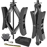Lezcufer Camper Wheel Chock Stabilizer 2 Sets for RV Travel Trailer Heavy Duty X-Shaped RV Stabilizer Wheel Chock Anti-Move T