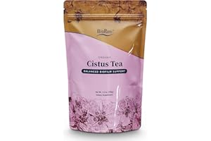 BioPure Cistus Loose Tea – Wildcrafted Cistus Incanus & Cistus Albidus Rich in Antioxidants, Polyphenols & Bioflavonoids great for Immune Function, the Gut, and Overall Wellness – 3.5oz
