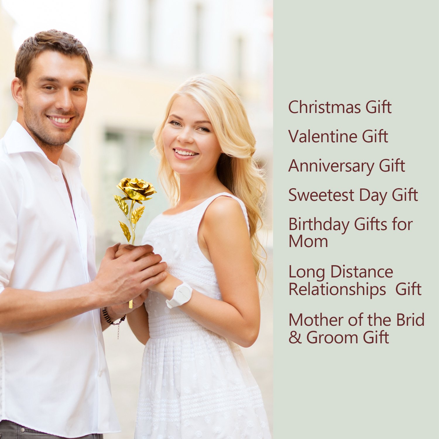 Gold Rose, ProCIV Gold Foil Decoration Artificial Rose Flowers in Gift Box, Best Gift for Mother\'s Day, Valentine\'s Day, Wedding Day, Birthday, Christmas, Thanksgiving, Home Decor (Gold)