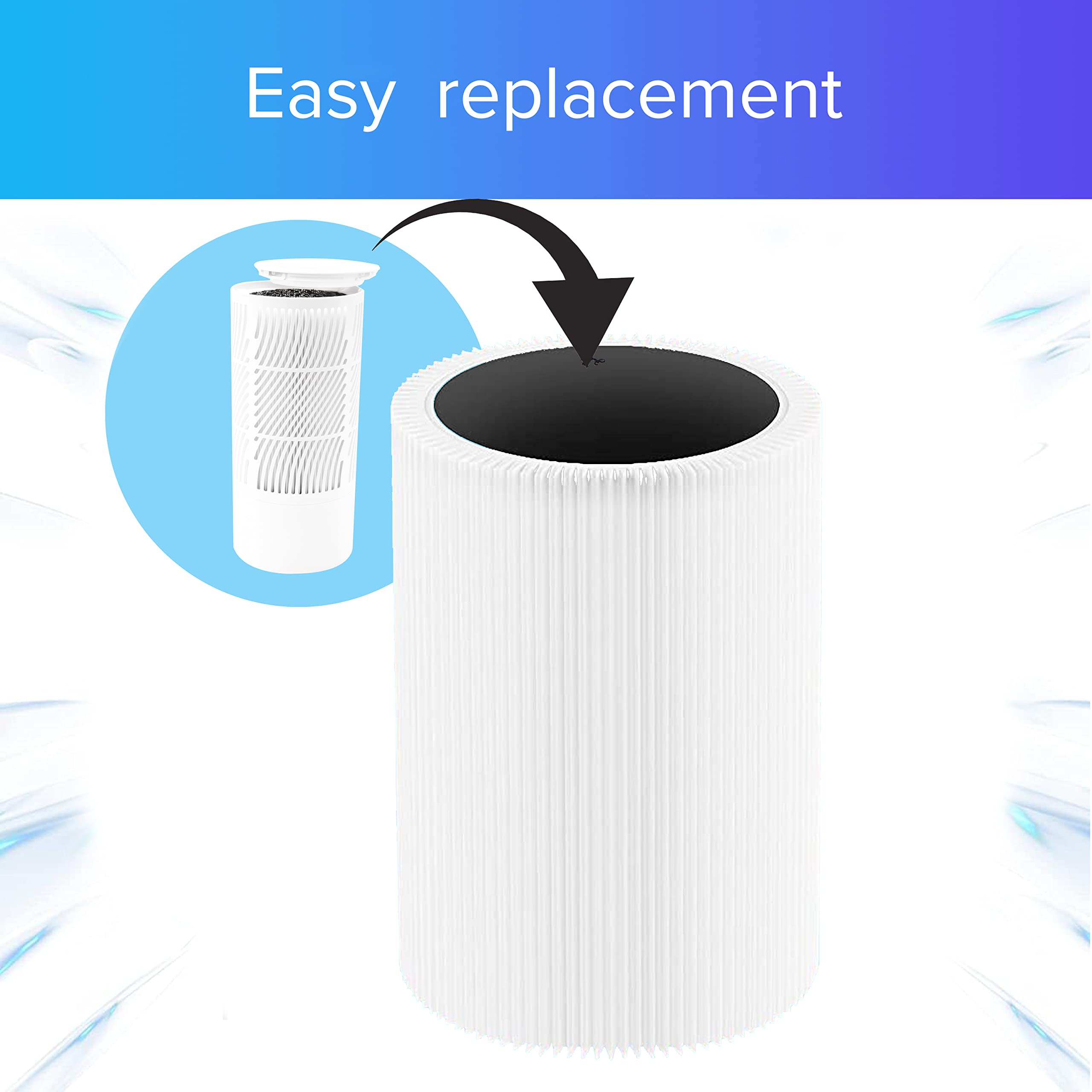 Nuwave OxyPure 1-Pack Genuine Replacement HEPA/Carbon Combo Filter, Removes Irritants, Pollutants & Odors, Produced & Sold by Original Manufacturer for OxyPure HEPA Models 47501, 47502, 47513