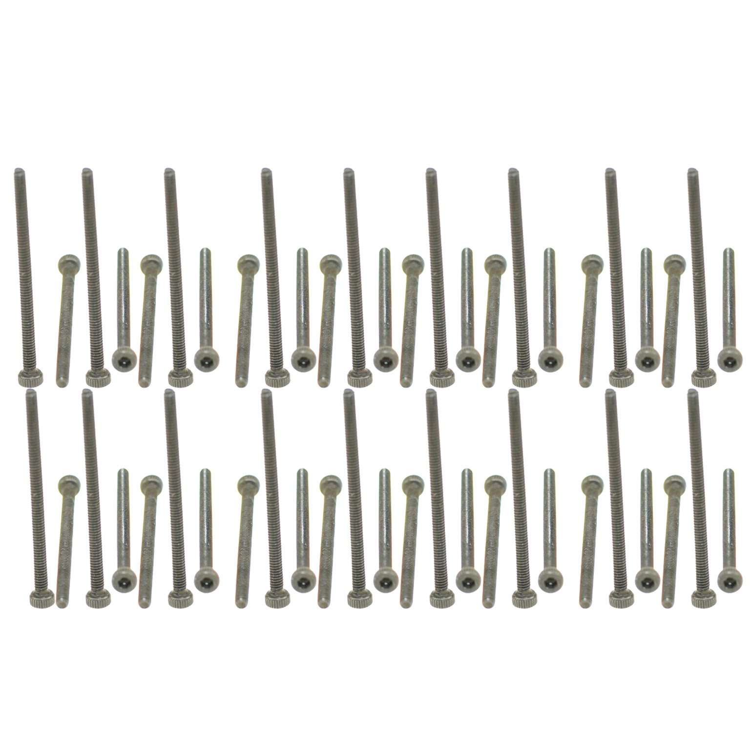 XunLiu 50PCS Grade 14.9 Alloy Steel Hex Socket Head Cap Screws Allen Wrench Drive Knurled Screws Black M2 30MM