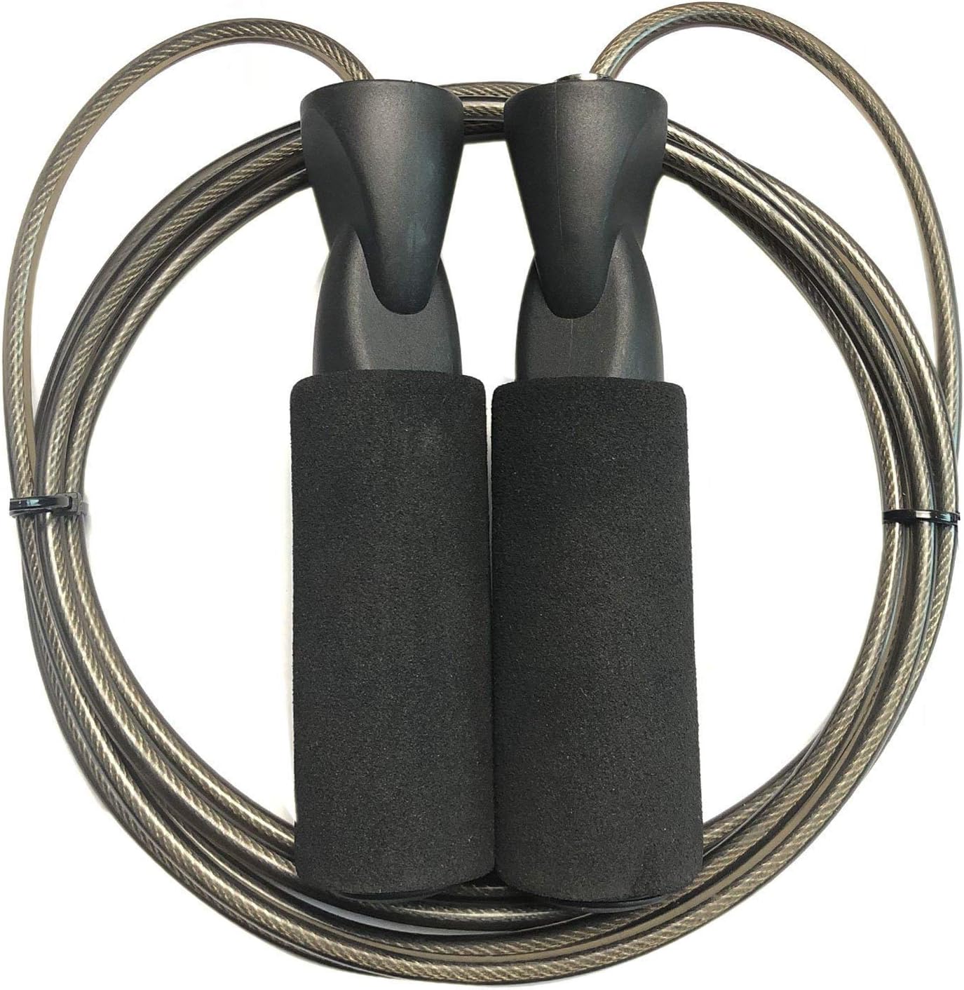 COOROPE Aerobic Exercise Boxing Skipping Jump Rope Adjustable Bearing Speed Fitness Skipping Rope Black Wire