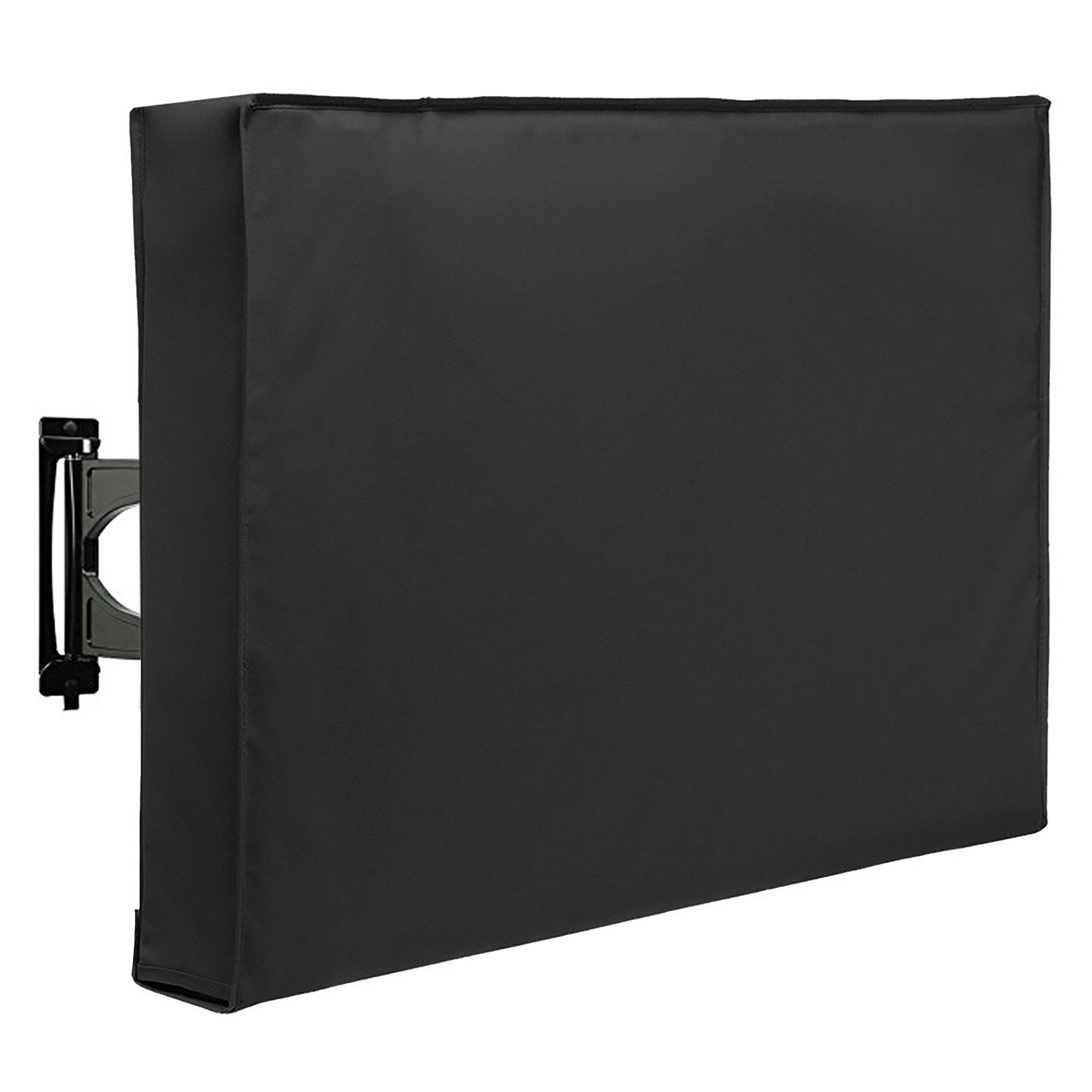 Photo 1 of SunPatio Outdoor TV Cover, Waterproof & Weatherproof Screen Cover, Fits 48-50 inch Most TV Mounts and Stands, with Built-in Remote Pocket for Outside LED LCD Flat Screen, Black