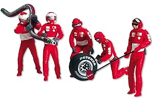 Carrera 21131 Mechanics Figure Set (5 Red/Silver) 1:32 Slot Car Accessory