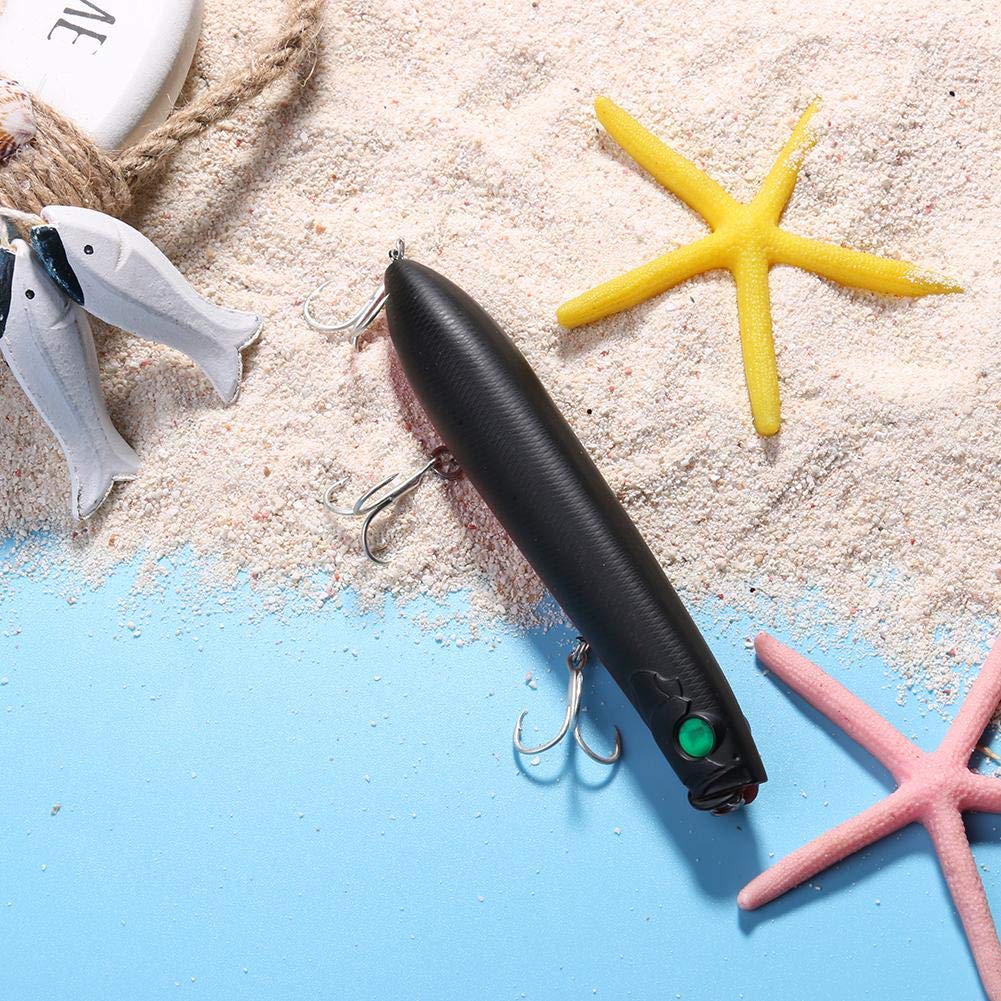 トップウォーター 人工餌 ベイト バイオニック フローティング 鯉 トレブルフック3個付き バス ポッパー チャブ ルアー フィッシング ハードベイト ストライプ B07hsvtb7j ルアー材料 週間売れ筋