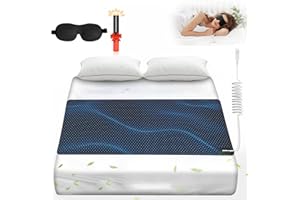 PODYSLEN Grounding Mat for Bed, Grounding Pad for Sleeping, Anti-Slip PU Leather Grounding Mattress Earthing Mat Grounding Pad with Grounding Cord for Better Sleep, Pain and Stress Relief, 27.5''×60‘’, Queen