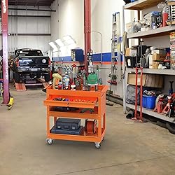 Pelnuies 3 Tray Tool Cart with Drawers, 400 LBS