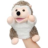 Easfan Hedgehog Hand Puppet with Movable Mouth Plush Toy Gift for Kids 10" | Interactive storytelling, cute stuffed animal, creativity imagination, easter christmas birthday holiday gift, for toddlers
