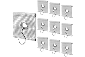 Homgaty 10 Pack RV Awning Hooks for Piping Rail 5/6 mm,7/8 mm, Heavy Duty RV Awning Light Clips Camper Light Holders Awning Hanger S Hooks for Exterior Lights, Clothes, Party Awning Accessories (Grey)
