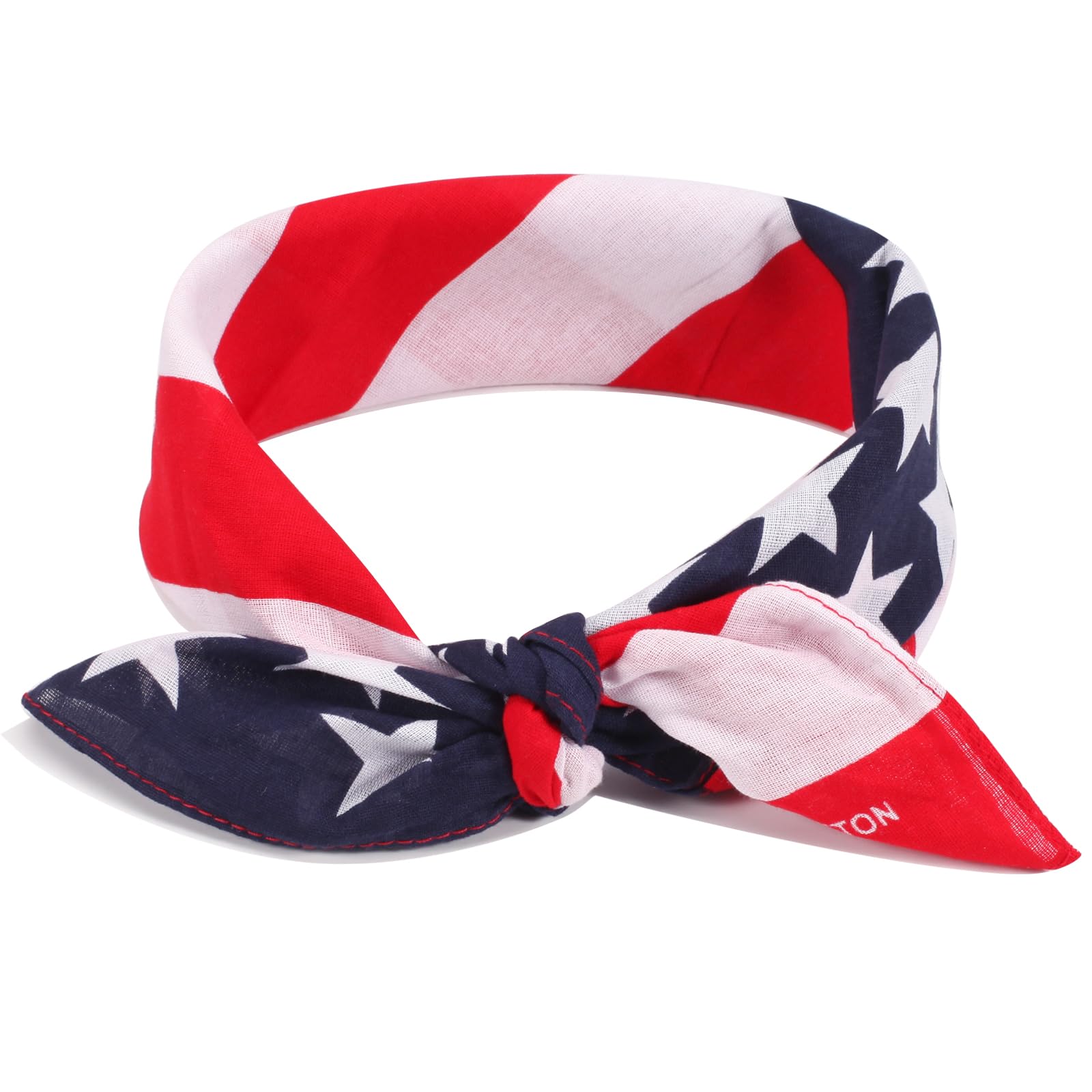 Photo 1 of Ardorchid American Flag Red White and Blue Bandana Headband USA Patriotic Headbands for Men and Women Neck and Face Scarf Head Wrap